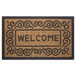 Coco Mat, 18" L x 30" W, Rectangle, Scrolls